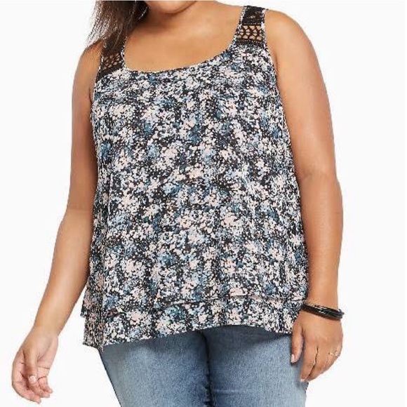 torrid Tops - [Torrid] Crochet Layered Blouse